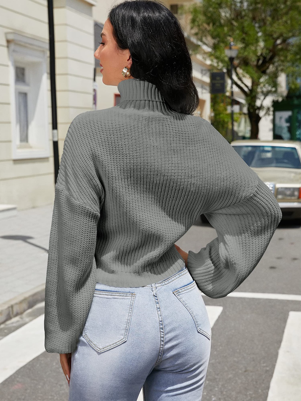 High Neck Long Sleeve Sweater