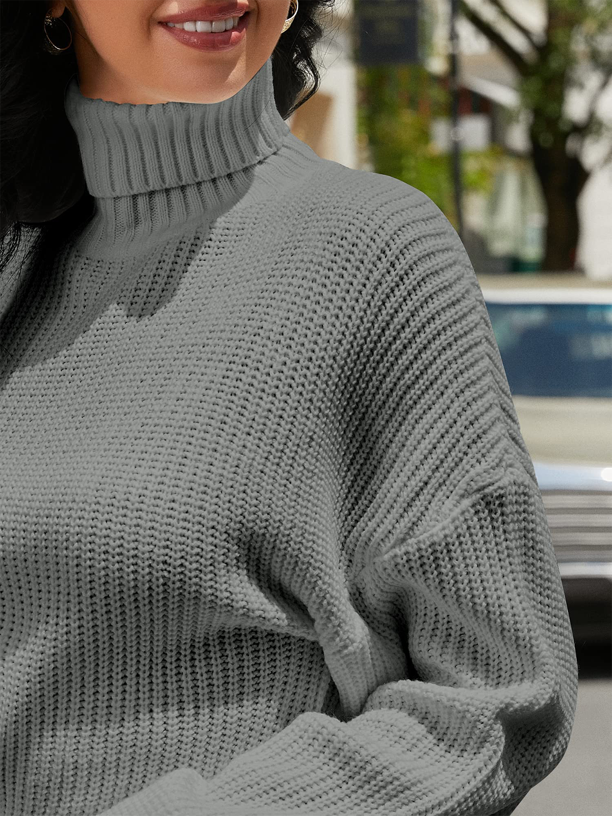 High Neck Long Sleeve Sweater