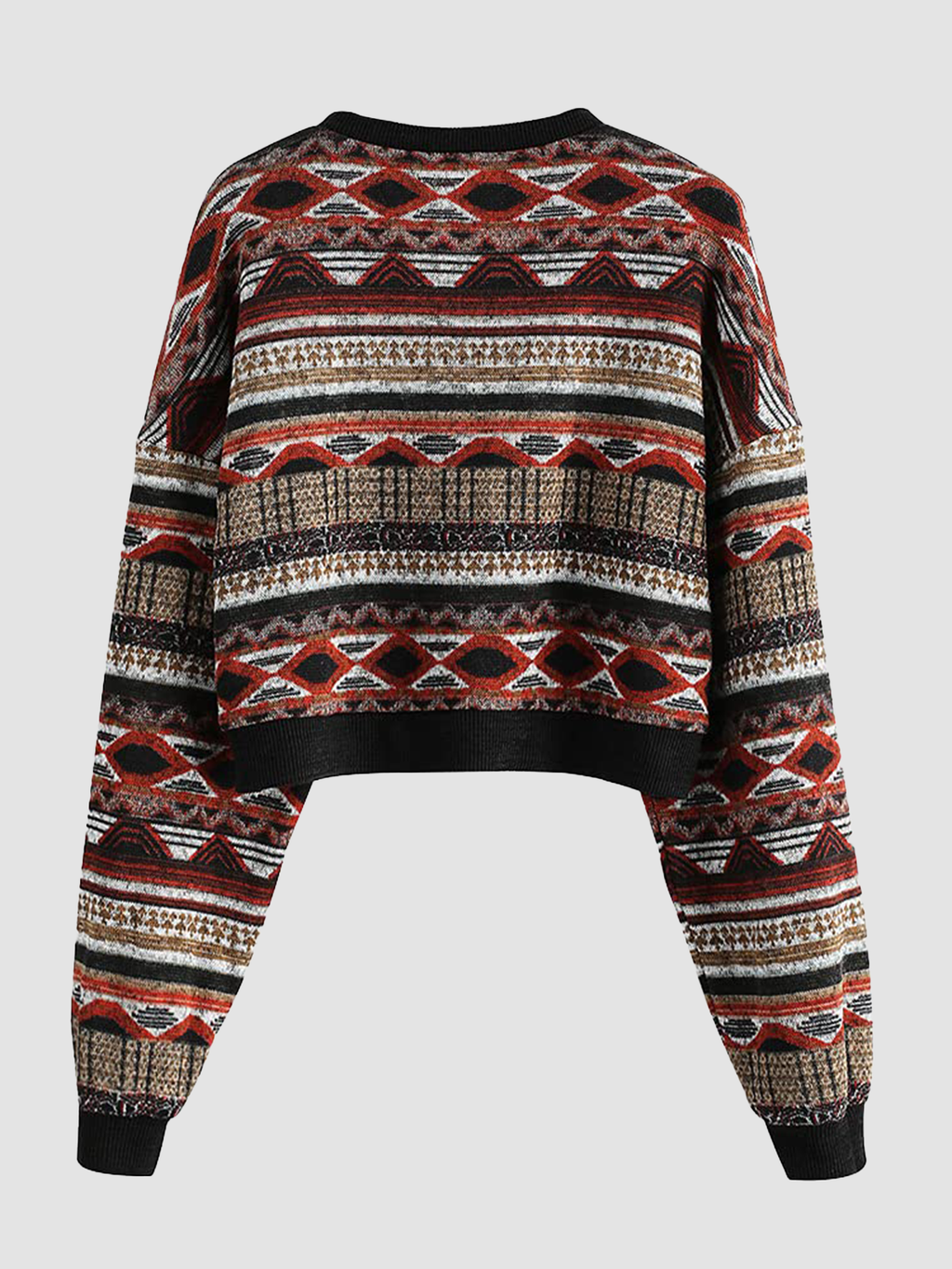 Tribal Pattern Knit Sweater
