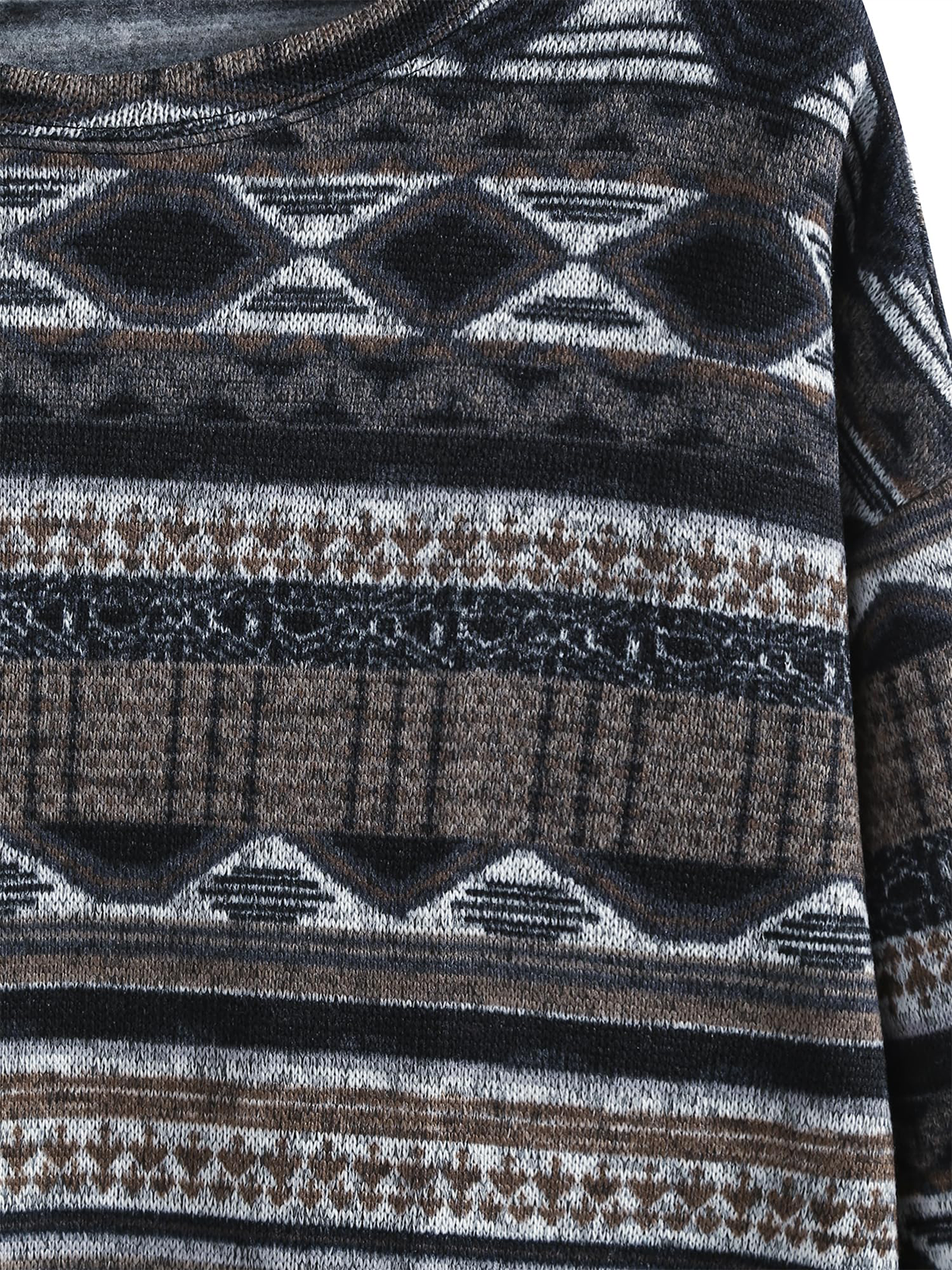 Tribal Pattern Knit Sweater