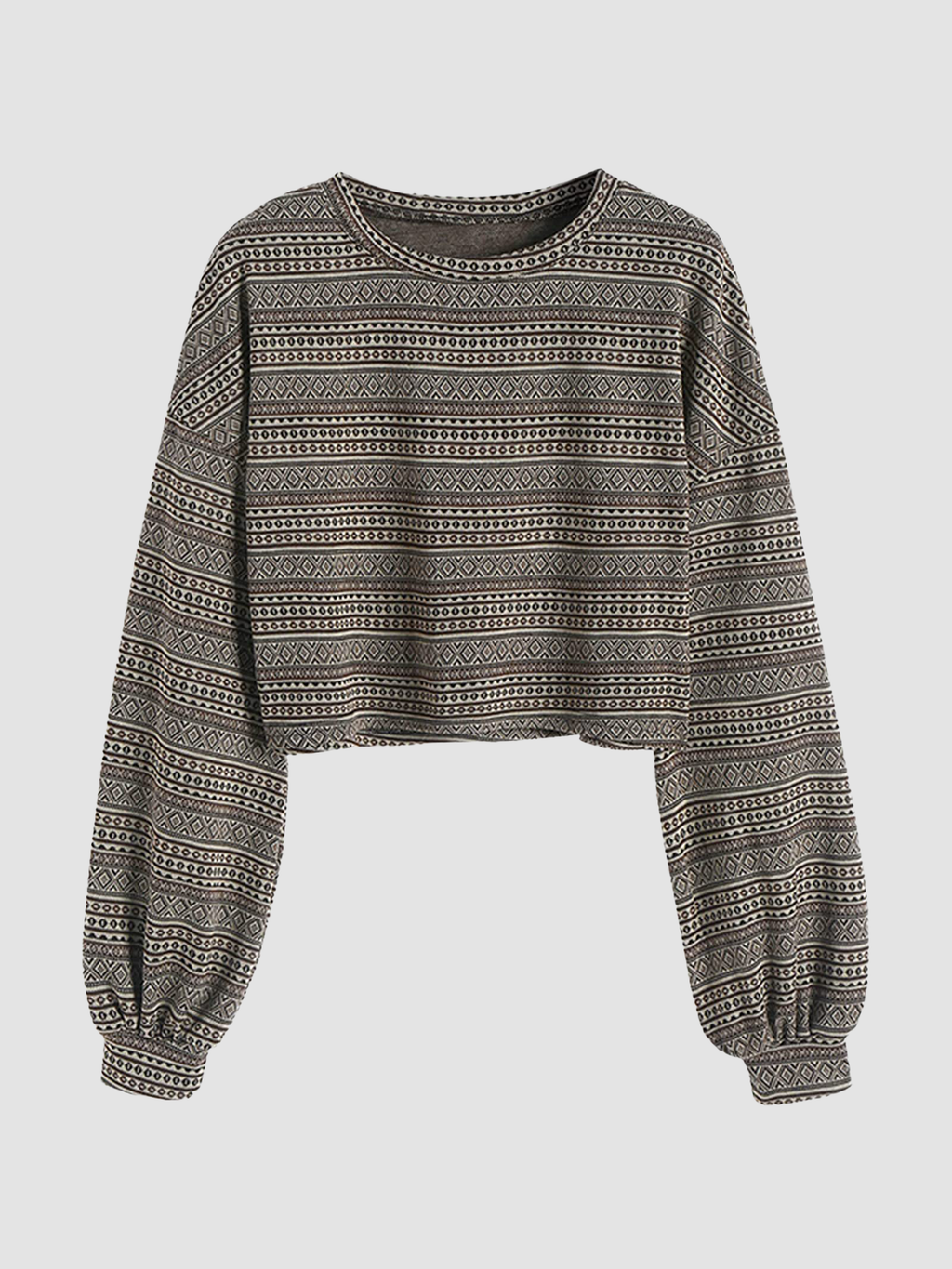 Tribal Pattern Knit Sweater