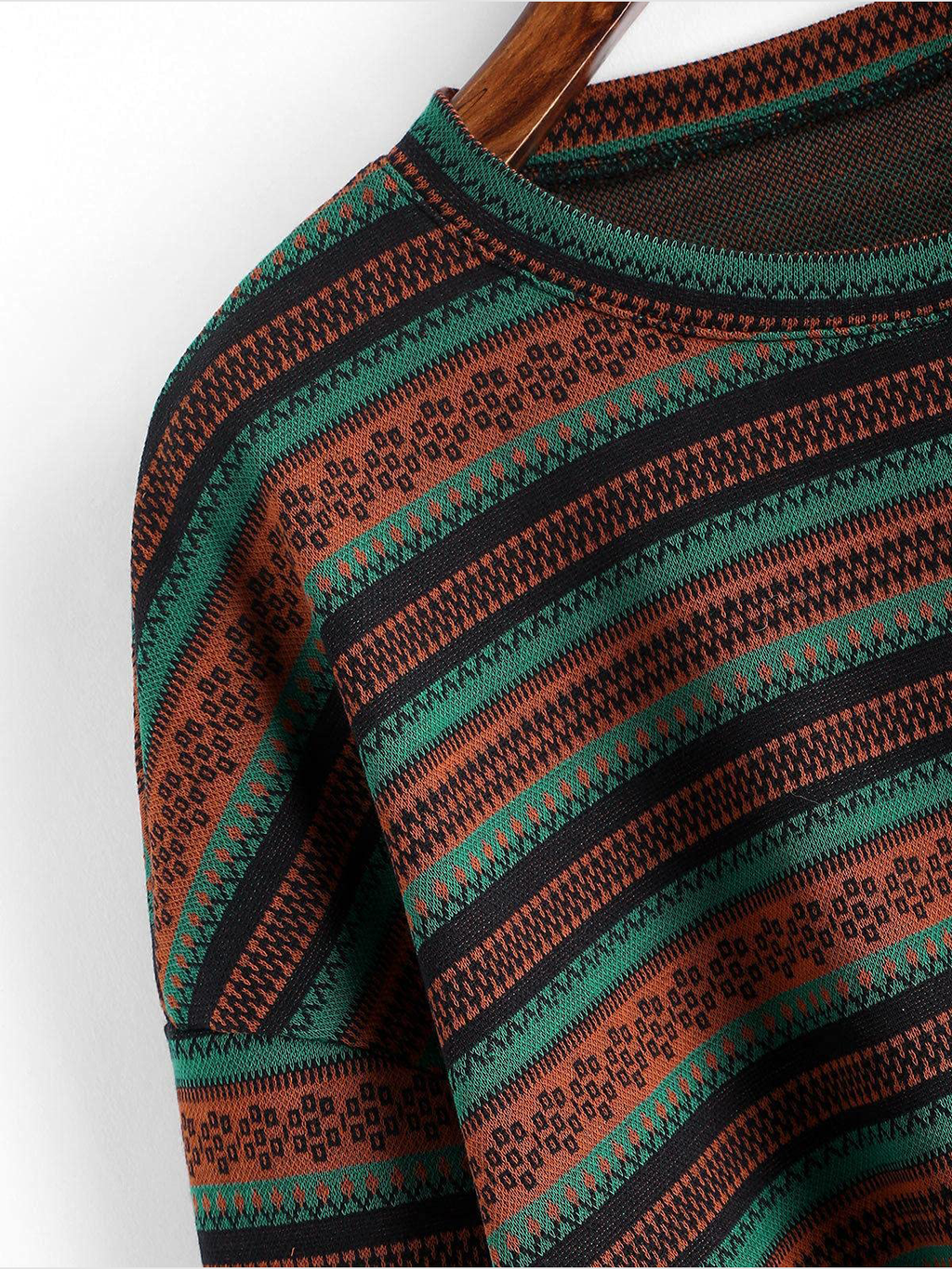 Tribal Pattern Knit Sweater