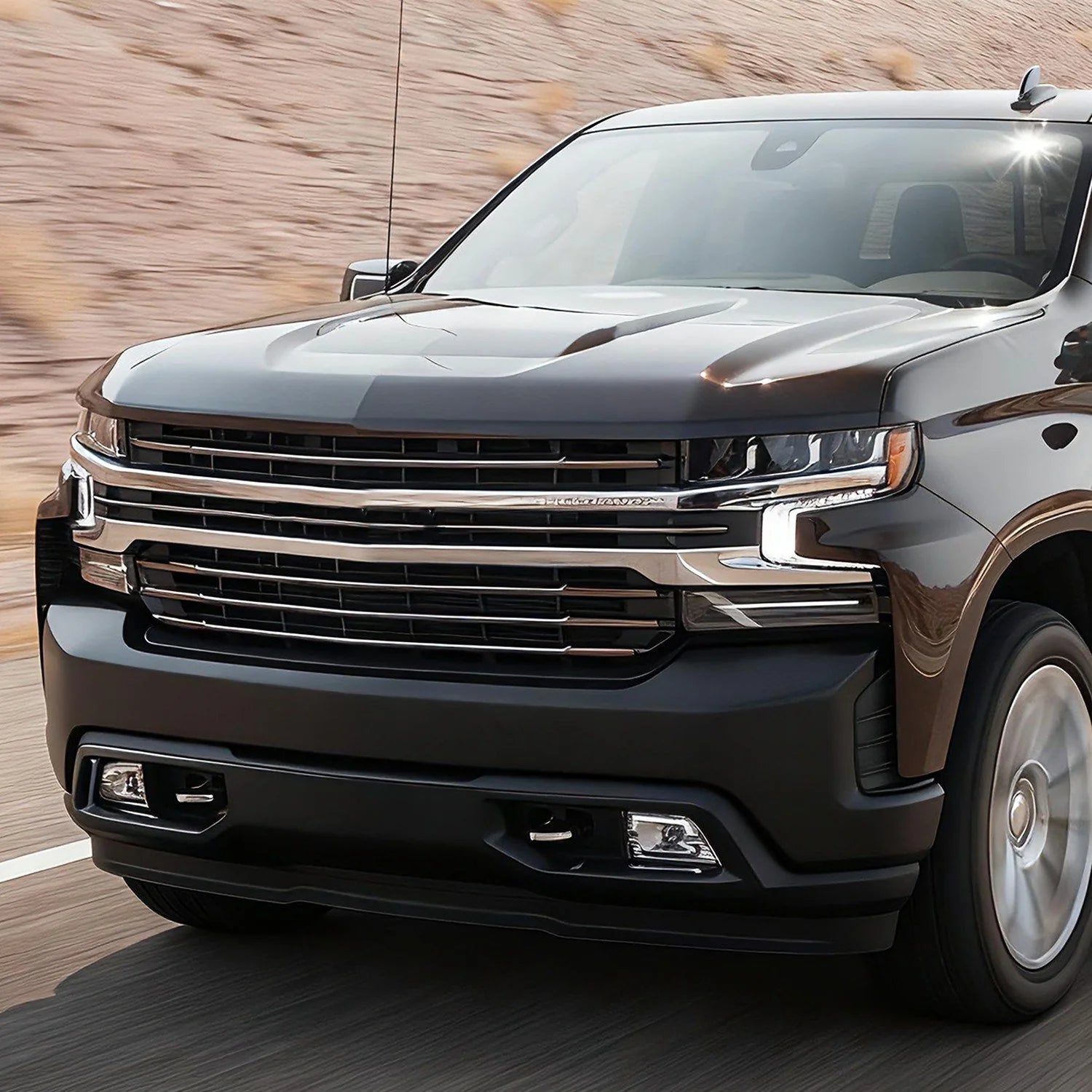Modular Style Front Bumper w/o Parking Sensor Holes 19-21 Chevy Silverado 1500, 2022 LTD