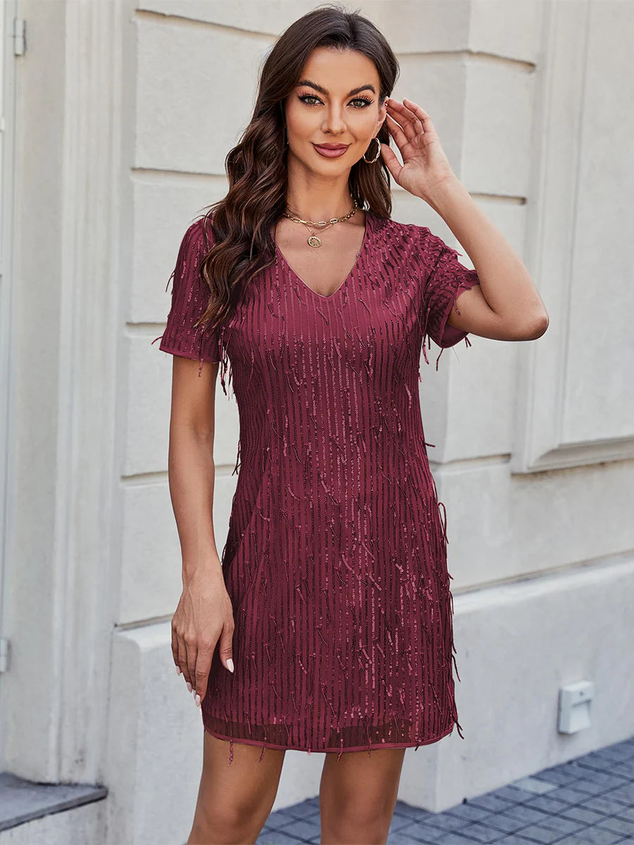 2026 Sparkling Fringe Dress