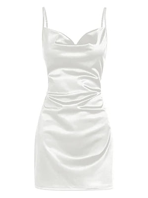 2026 Side Slit Satin Sexy Short Homecoming Dress