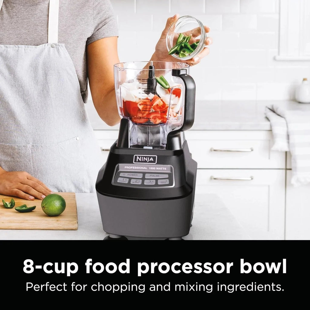 2026 Ninja Mega Kitchen System, 1500 Watt Stand Mixer (2.1 Liters) and Food Processor (8 Cups) with (2) 473 ml Takeaway Cups