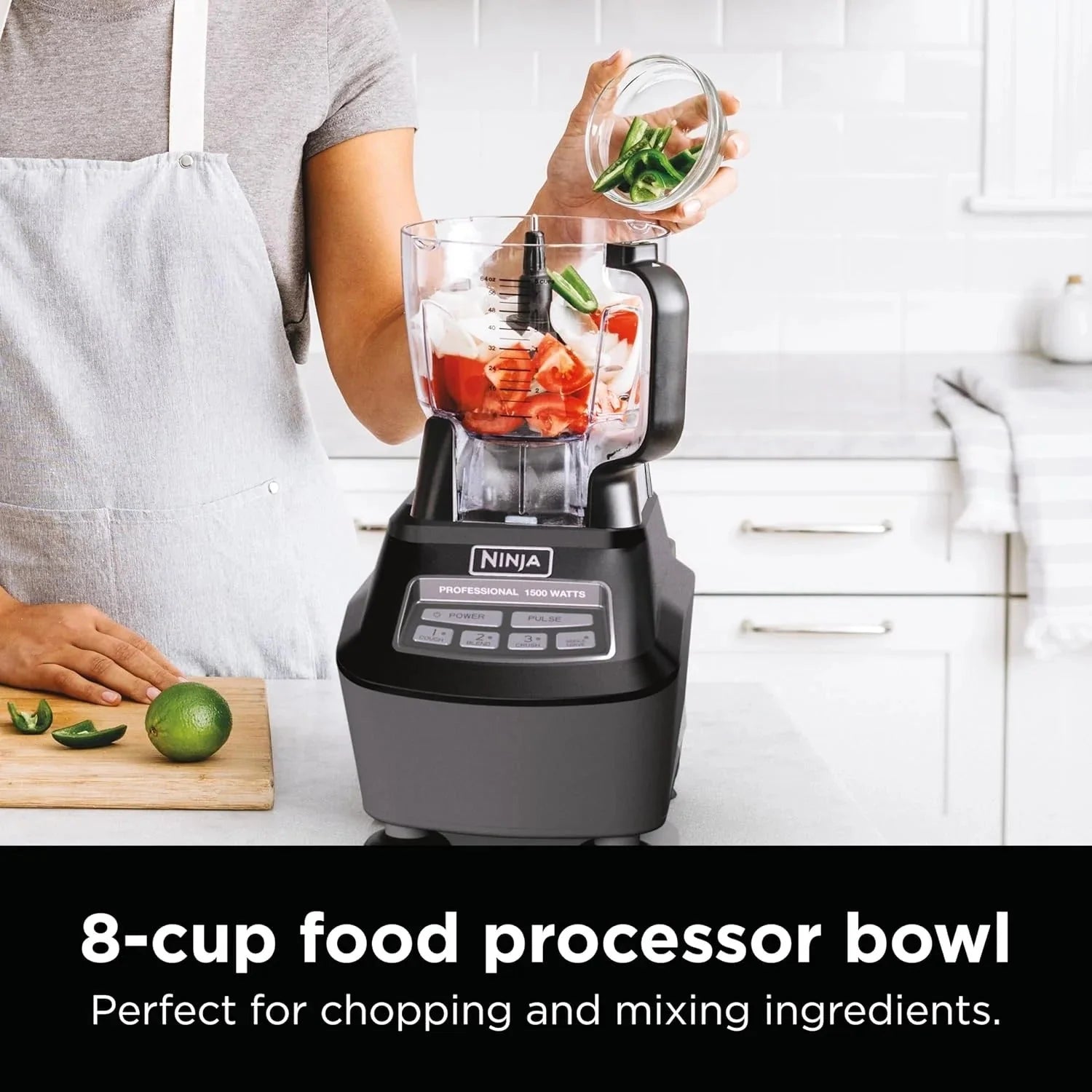2026 Ninja Mega Kitchen System, 1500 Watt Stand Mixer (2.1 Liters) and Food Processor (8 Cups) with (2) 473 ml Takeaway Cups