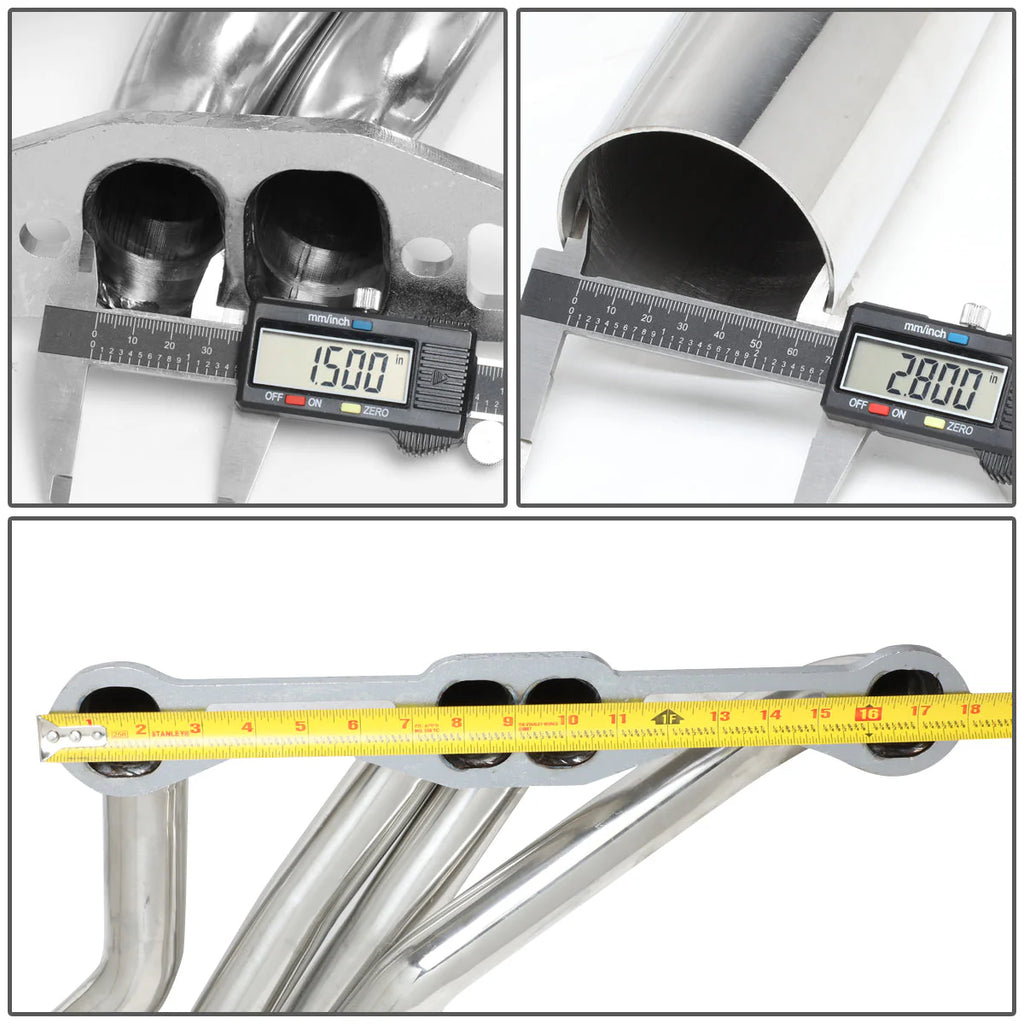82-92 Chevy Camaro Pontiac Firebird V8 SBC AT Tri-Y Long Tube Exhaust Header - Stainless Steel