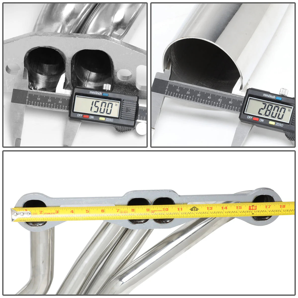 82-92 Chevy Camaro Pontiac Firebird V8 SBC AT Tri-Y Long Tube Exhaust Header - Stainless Steel