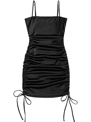 2026 Belted Satin Dress