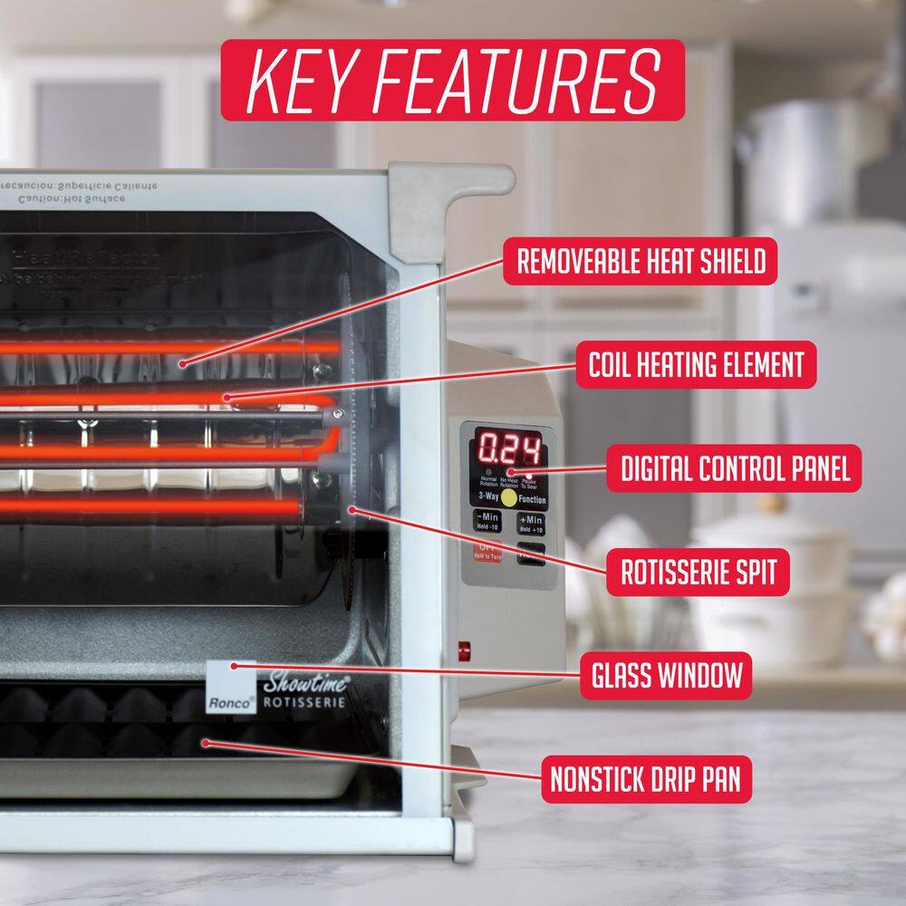2026 Ronco Digital Platinum Showtime Countertop Rotisserie Oven ST5000PLAT