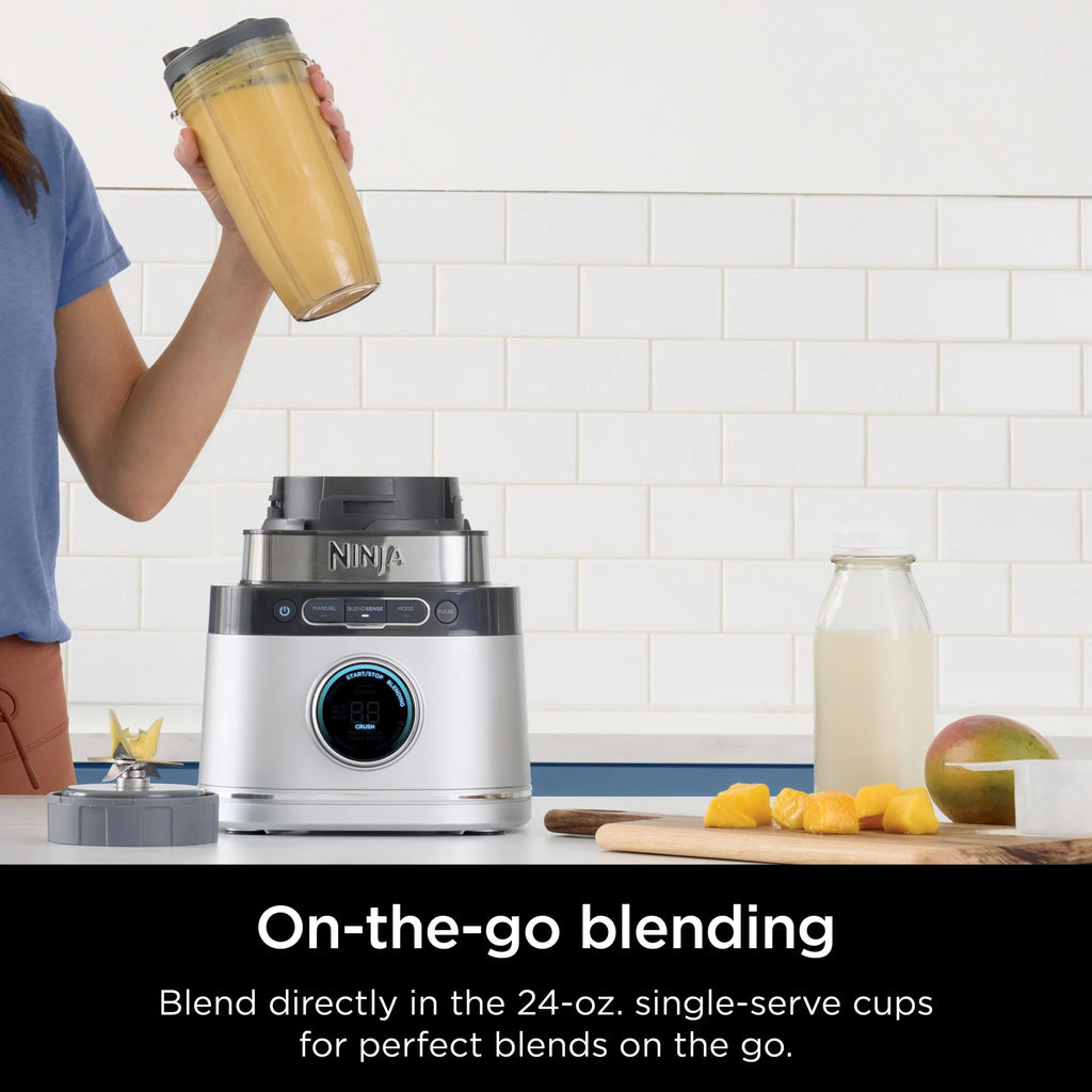 2026 Ninja Detect Kitchen System Power Blender + Processor with Blend Sense Technology, Silver, TB400