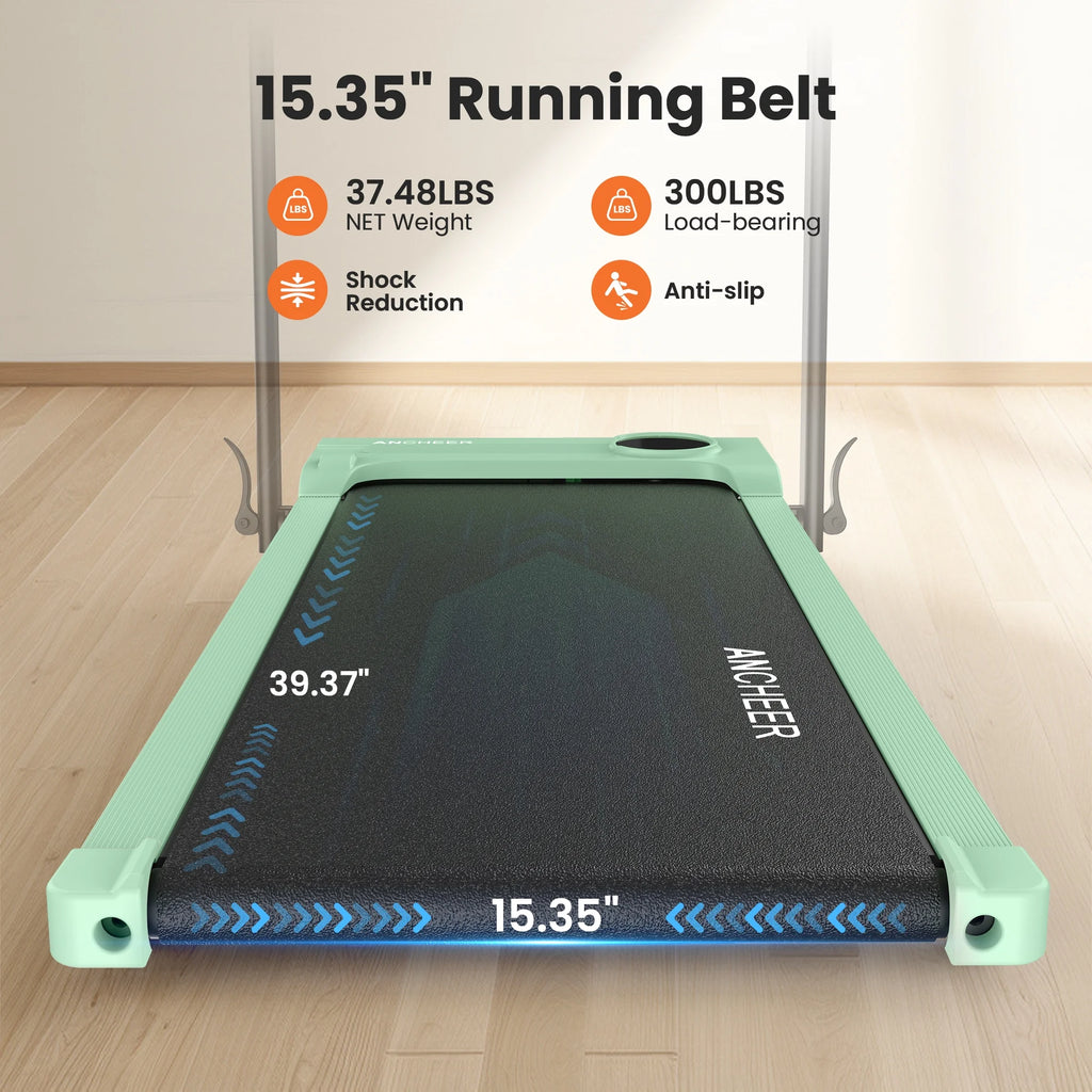 2026 ANCHEER Portable Folding Walking Pad 300lb, 7.5 MPH Under Desk Treadmill with Remote Control & LED Display,2 in 1 Walking Pad Treadmill for Home/Office/Exercise(Pink)