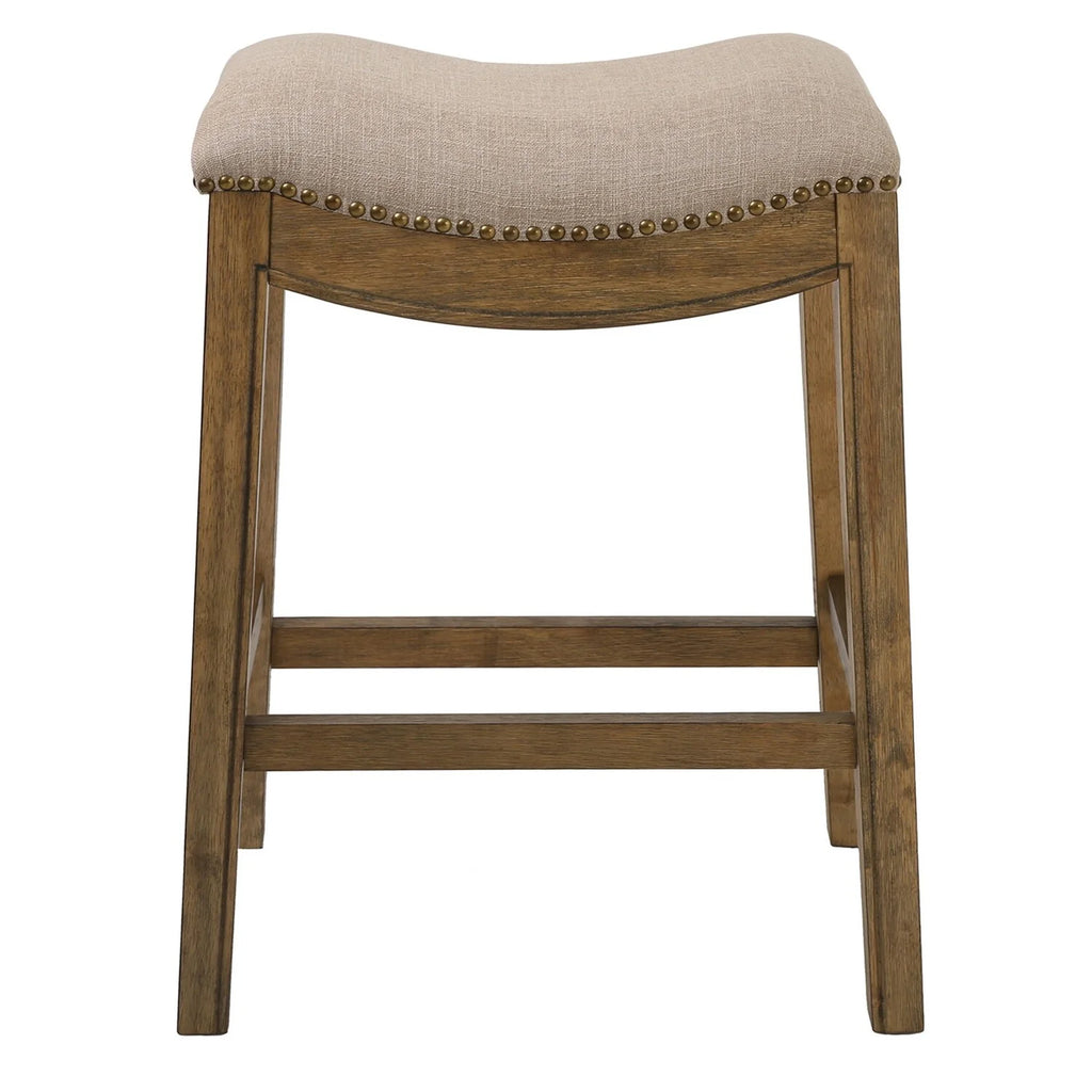 2026 New Ridge Home Goods 26" Saddle Wood Counter Height Stool Weathered Natural