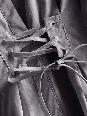 2026 Lace-Up Shirt Homecoming Dress