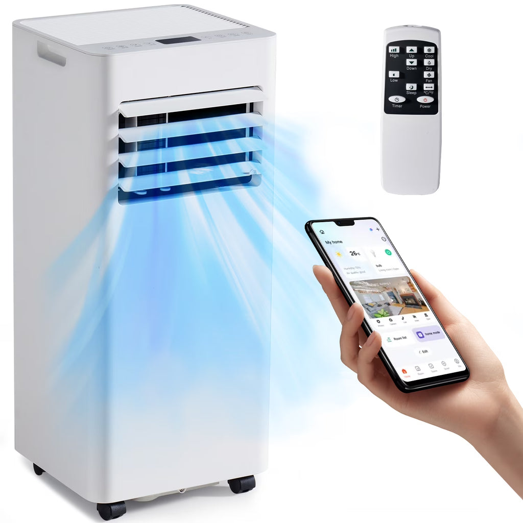 2026 Bapipro 10,000 BTU Smart Portable AC - WiFi/Remote, 4-in-1 for 300 Sq.Ft, 24H Timer, Window Kit, ??55dB, ETL Certified