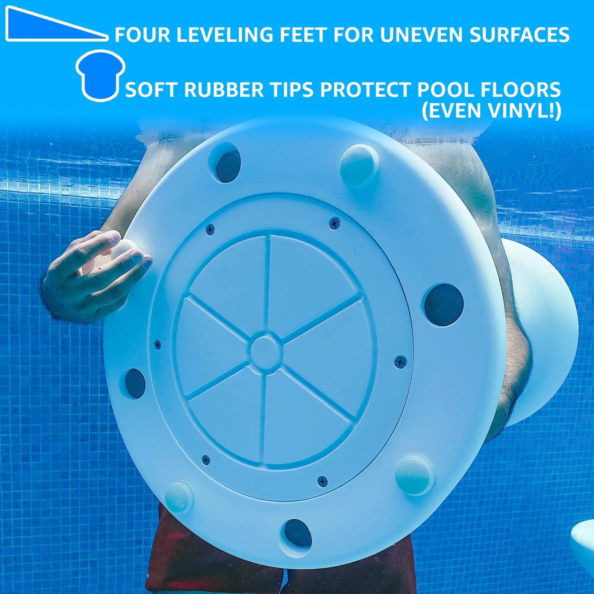 2026 Dunn-Rite Products Made in USA Submersible Swim Up Pool Stools for Underwater Use, Bar Stool for Inside Pool and Patio Deck Seating, 24 Inch (1 Stool)