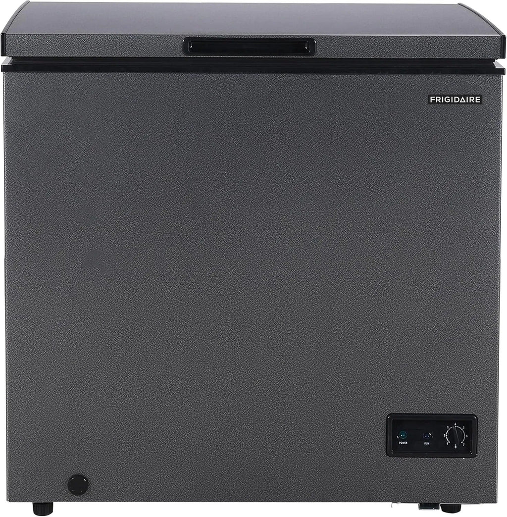 2026 Frigidaire chest freezer (7 cubic feet), granita finish, adjustable thermostat, easy defrost function, removable basket