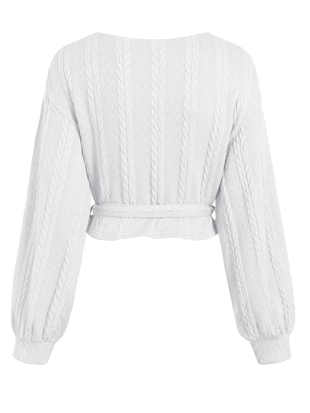 2026 Ribbed Knit Drawstring V-Neck Top