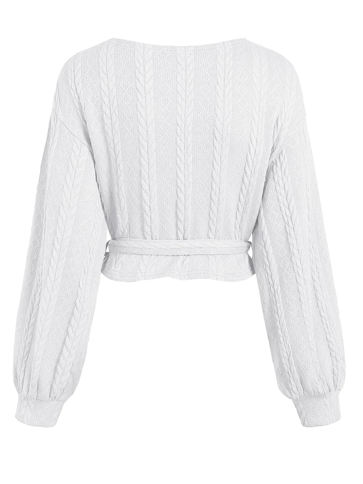 2026 Ribbed Knit Drawstring V-Neck Top