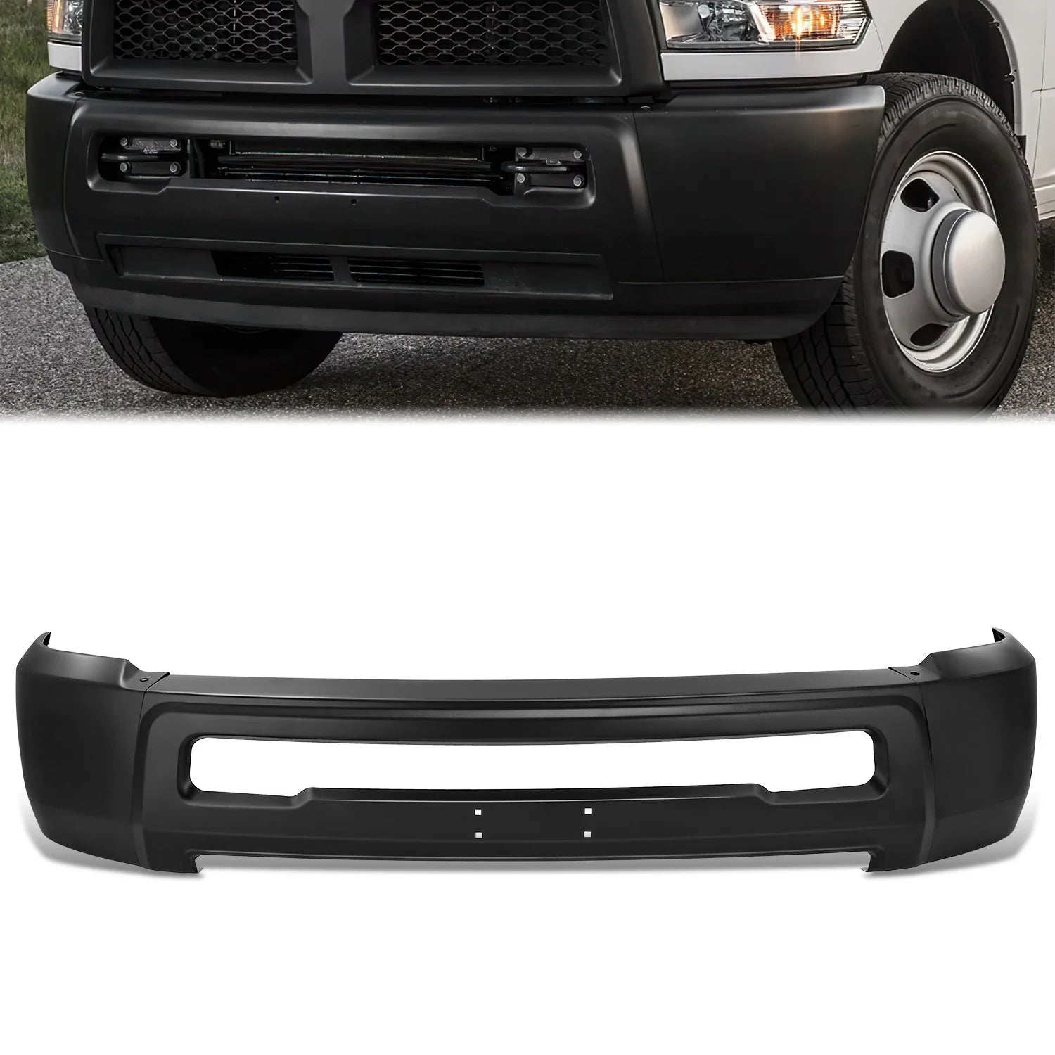 Modular Style Front Bumper w/o Fog Light Cutouts10-18 Dodge Ram 2500 3500