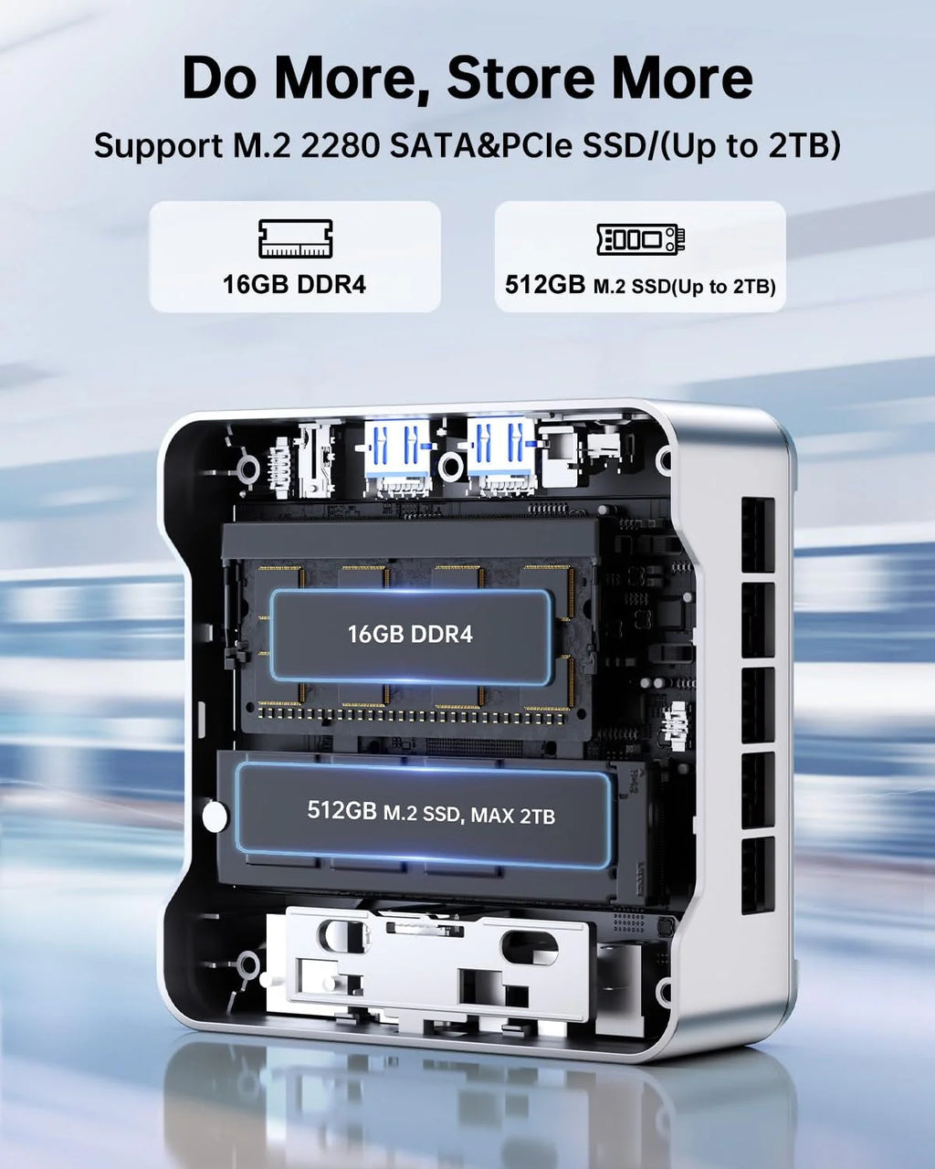 2026 KAMRUI GK3Plus Mini PC, 16GB RAM, 512GB M.2 SSD Mini Computer