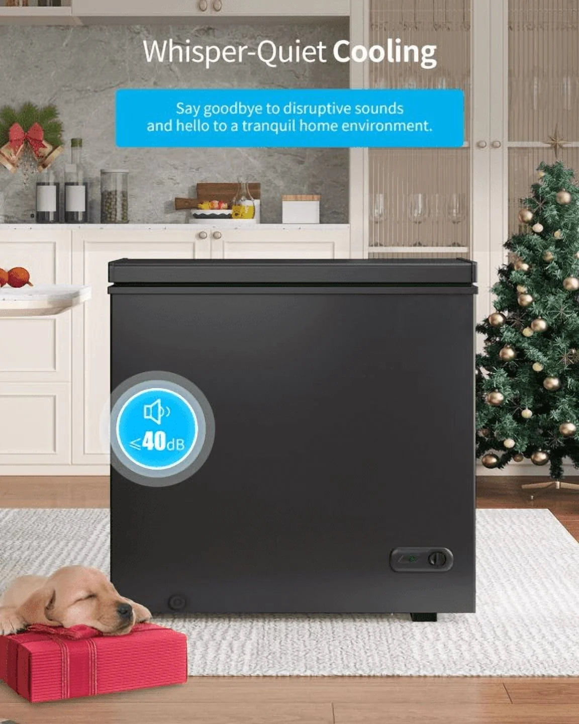 2026 DISHUP 10.0 Cu.Ft Chest Freezer, Deep Freezer with Removable Basket, Adjustable Temperature, for Home/Office/Garage/Bar