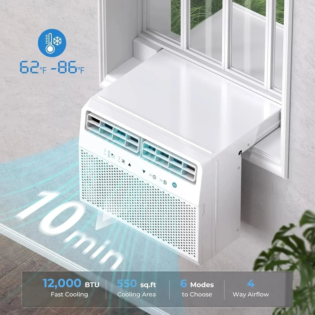 2026 Antarctic Star U-shaped window air conditioner 12000 BTU Ultra-quiet window air conditioner Cools