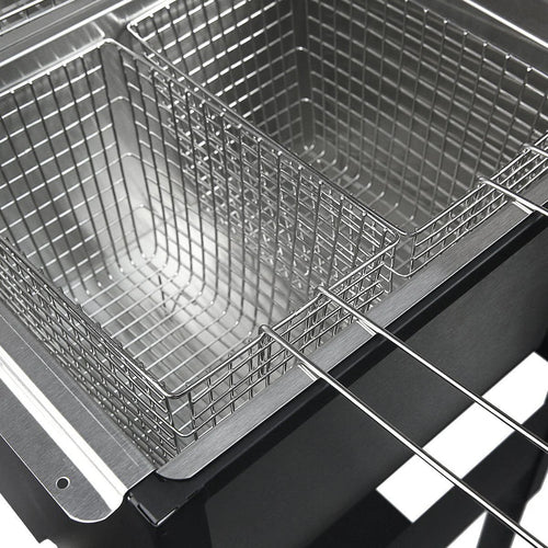 2026 Barton High-Pressure Deep Fryer Triple Basket Dual Burner Stainless Steel Cooker Fryer Black