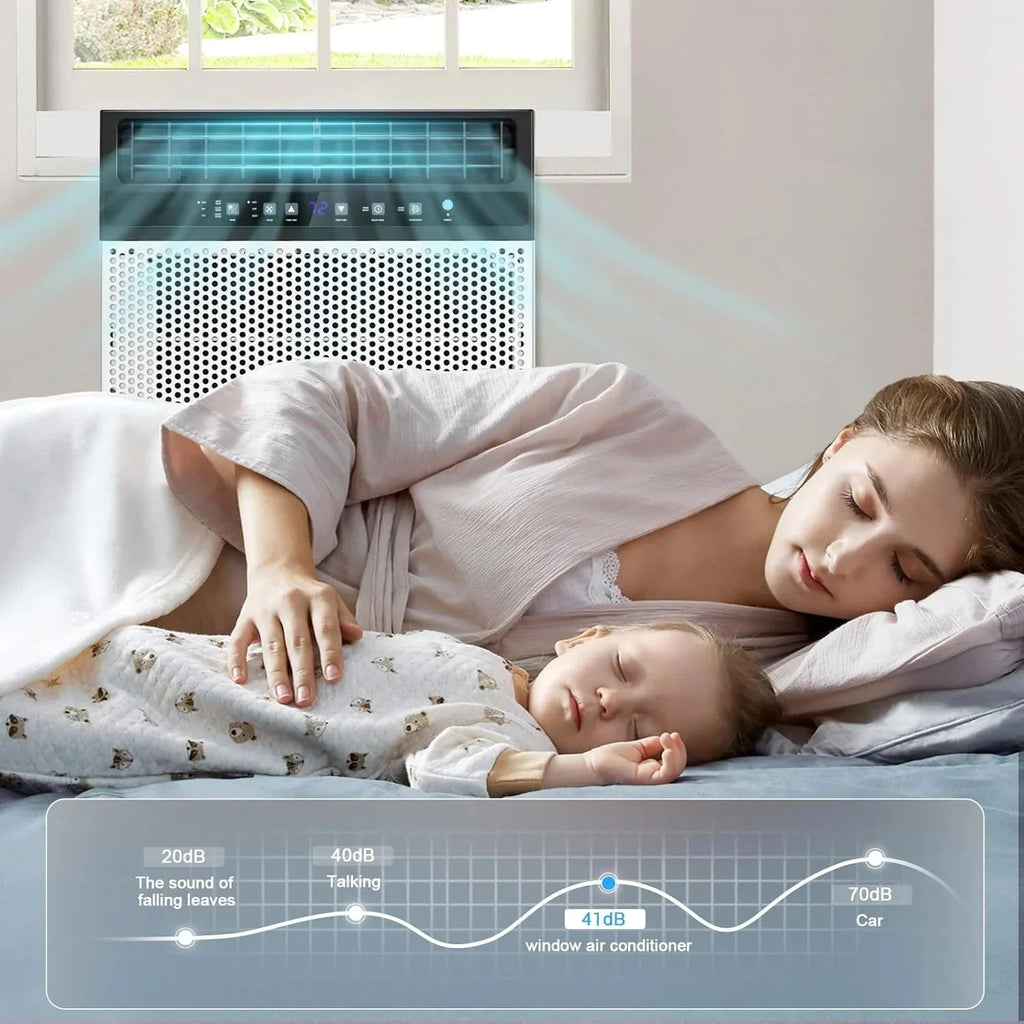 2026 Antarctic Star 12,000 BTU U-shaped window air conditioner, cools rooms up to 550 square feet with 6 modes, 24-hour timer, ultra-quiet window air conditioner