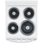 2026 20-inch electric oven with 4 cooking zones, freestanding, in white