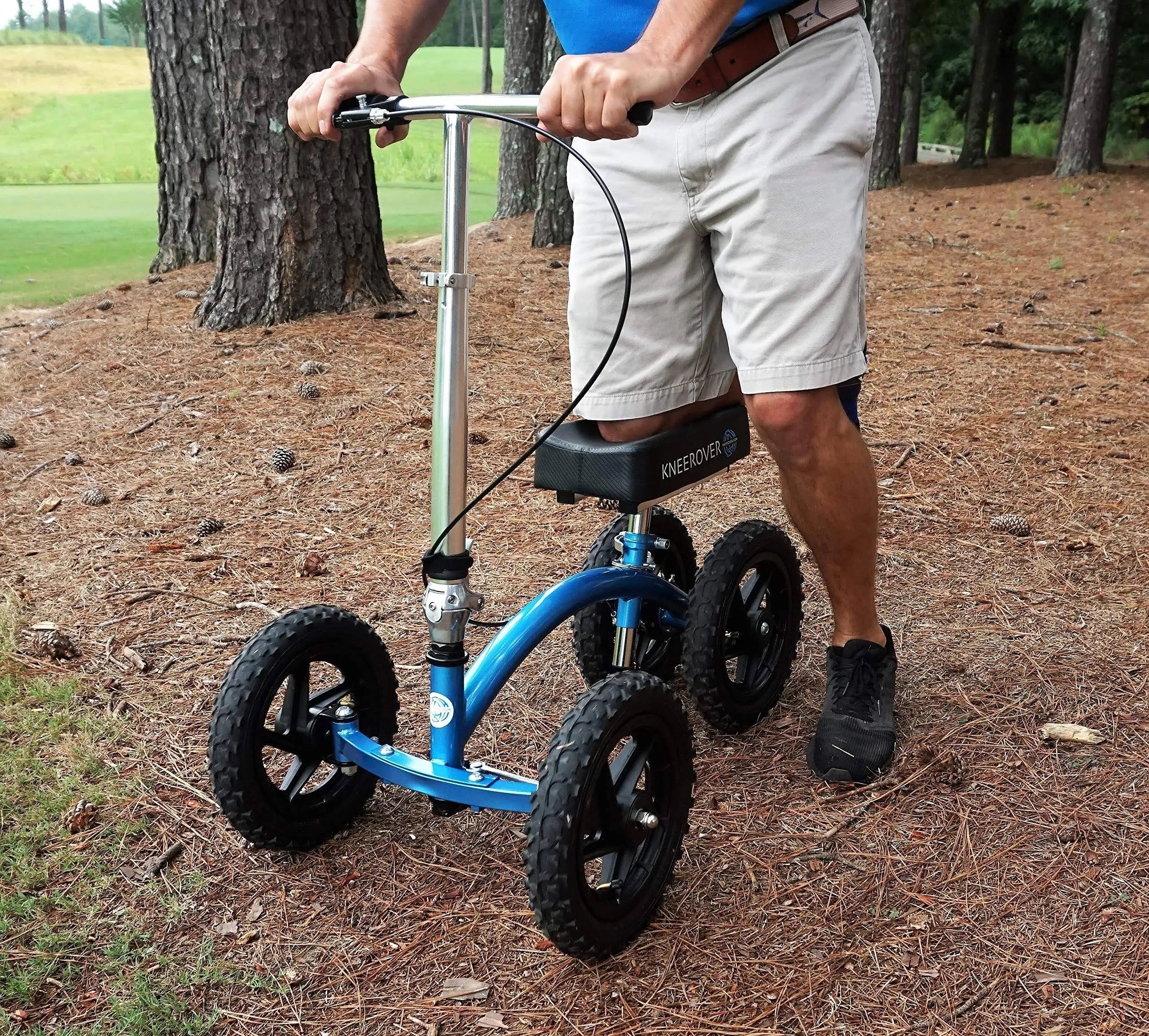 2026 New KneeRover Quad All Terrain Knee Walker in Metallic Blue
