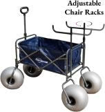 2026 Beach cart with 13-inch balloon wheels, chair brackets and pump included