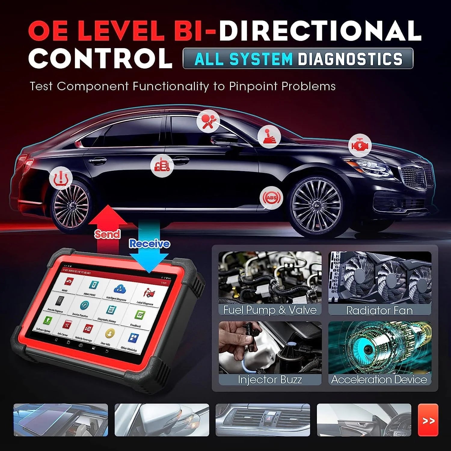 2026 LAUNCH X431 IMMO Elite Key Programming Car Diagnostic Scan Tool with X-PROG3 Key Programmer, ECU Clone/match, CANFD&DOIP, 39+ Services  2 Years Free Update