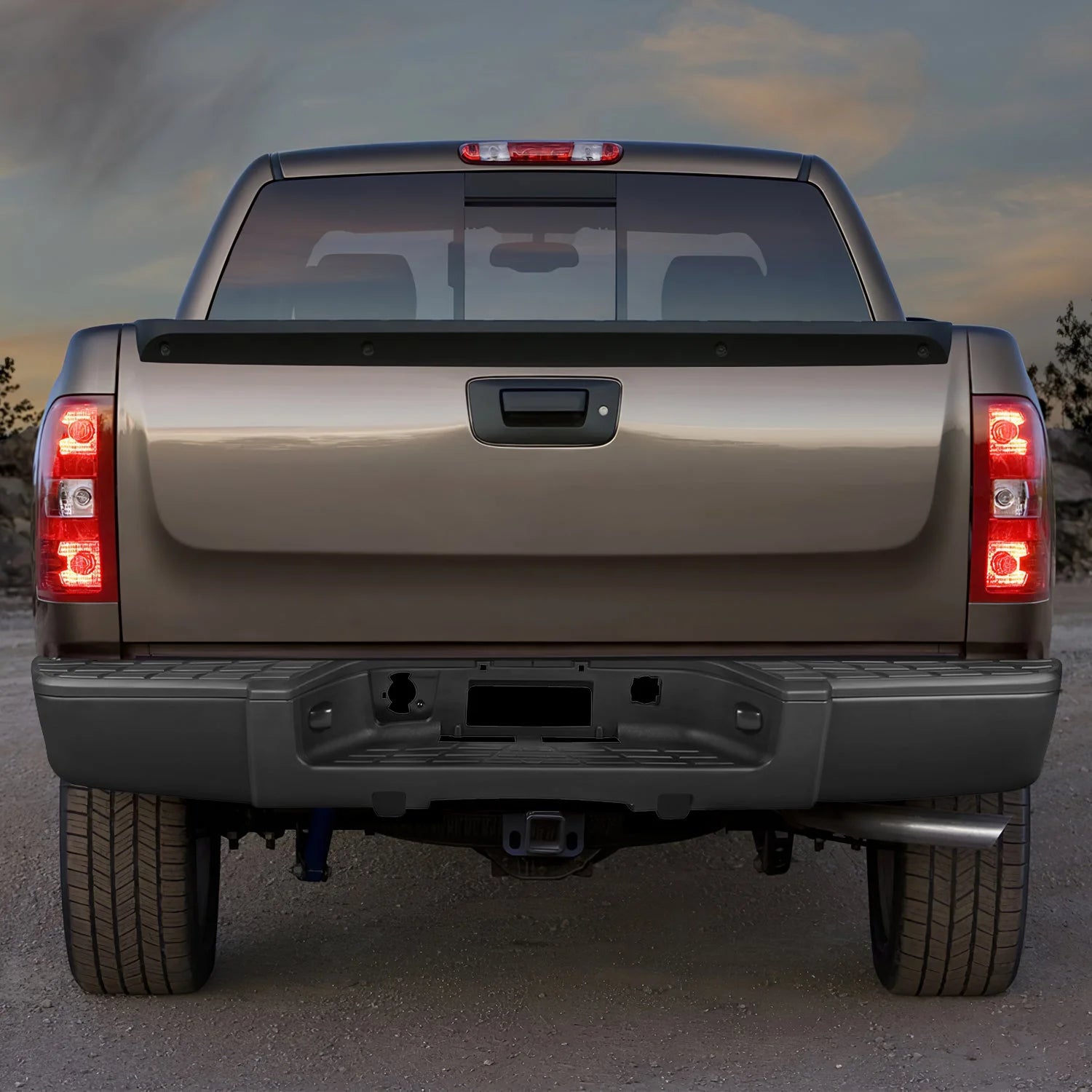 Rear Bumper w/o Parking Sensor Holes  07-13 Chevy/GMC Silverado Sierra 1500