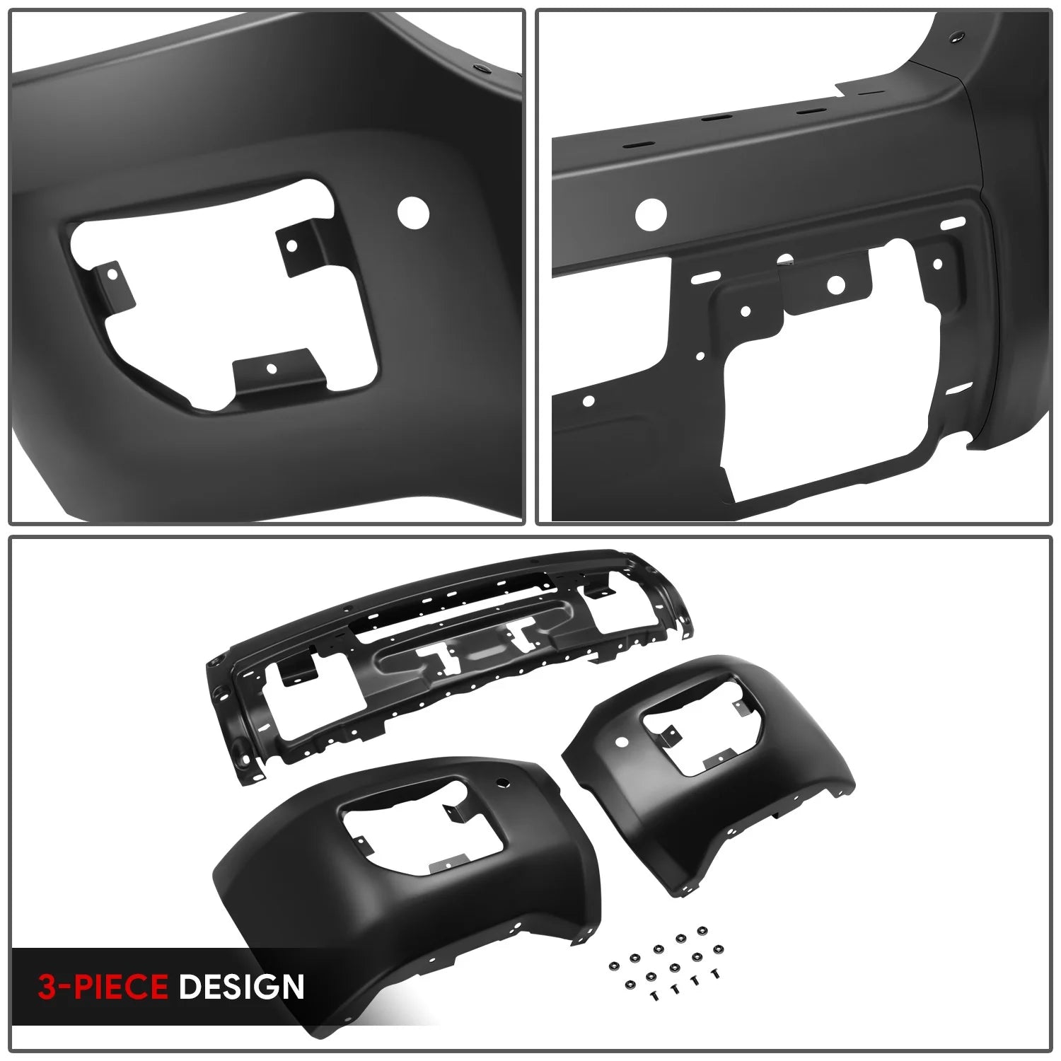 Modular Style Front Bumper w/ Parking Sensor Holes15-19 GMC Sierra 2500 3500 HD