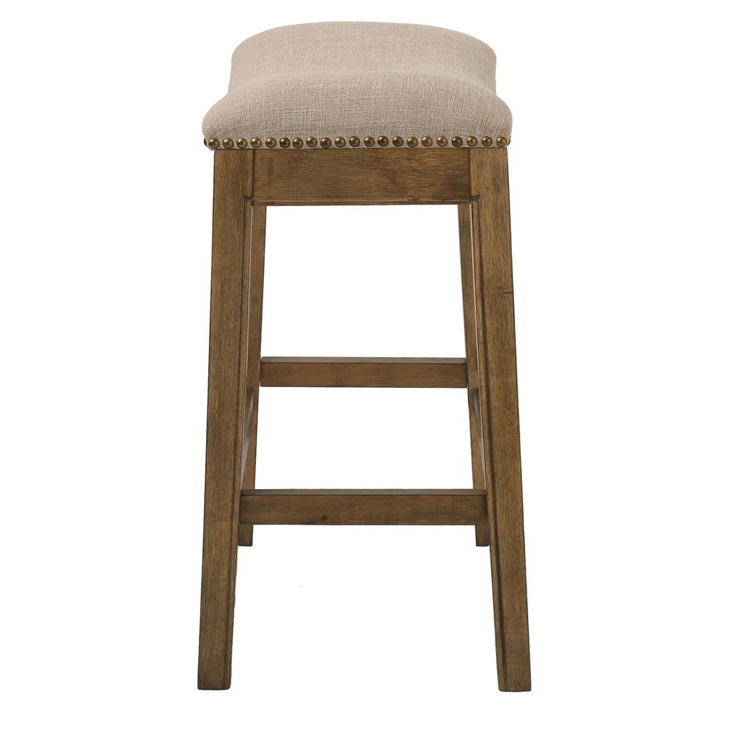 2026 New Ridge Home Goods 26" Saddle Wood Counter Height Stool Weathered Natural