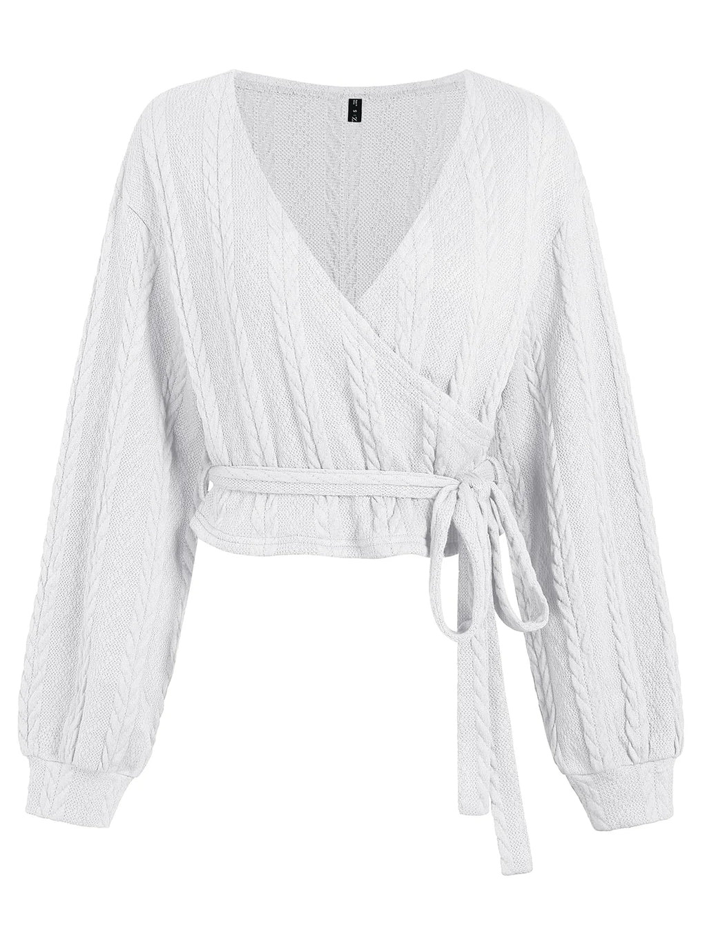 2026 Ribbed Knit Drawstring V-Neck Top