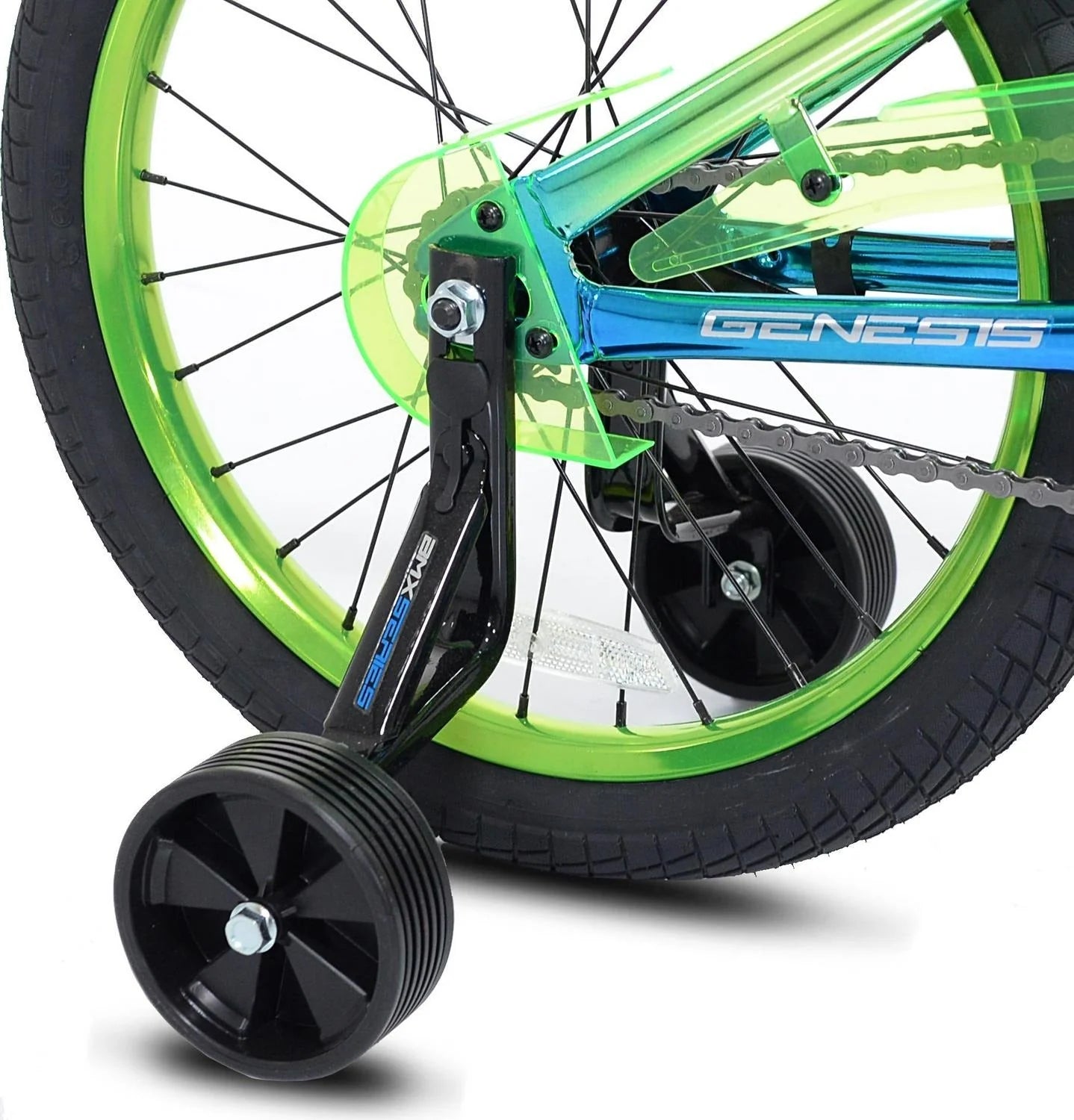 2026 Genesis 18 Glitch Boy’s BMX Bike, Blue/Green