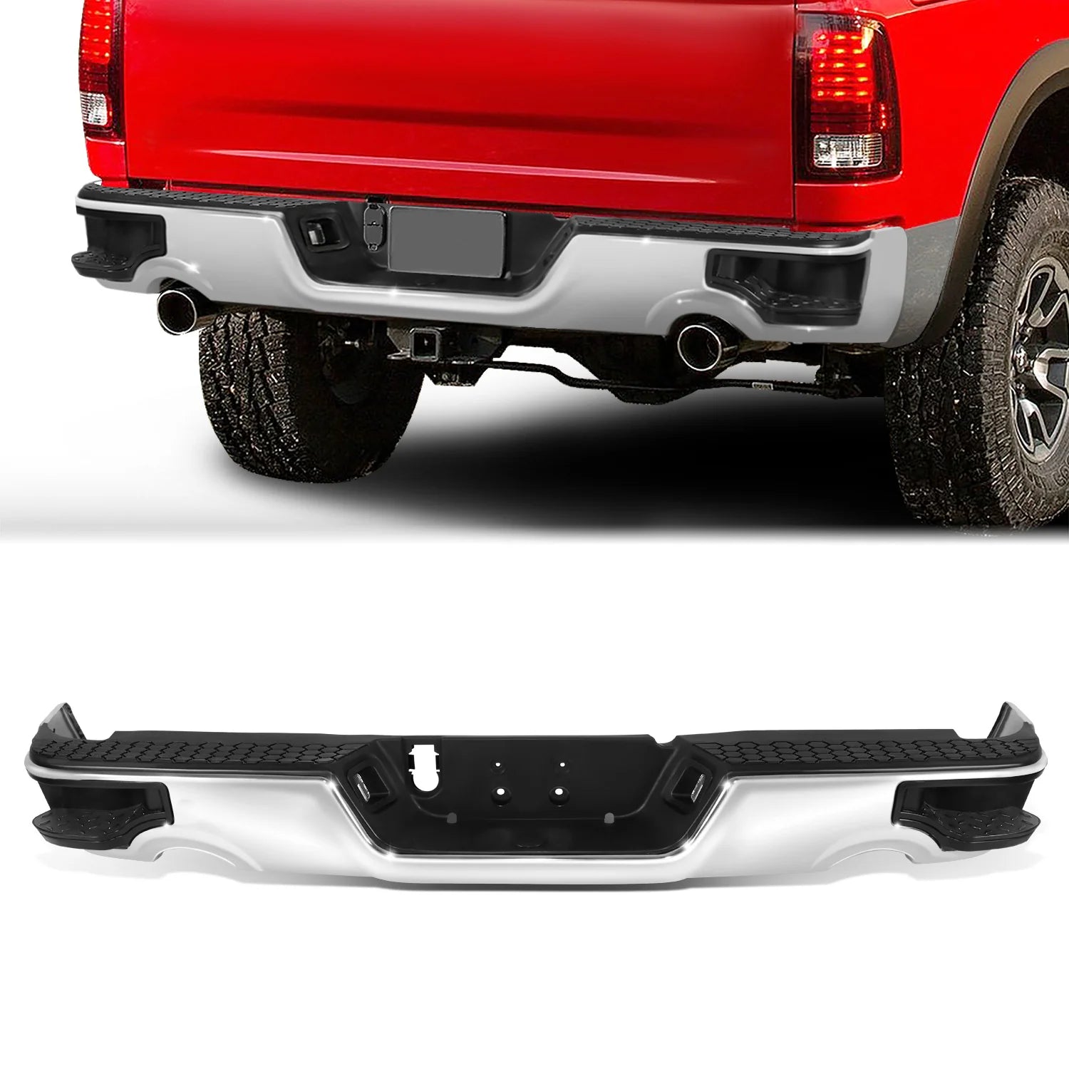 Rear Bumper (w/Dual Exhaust Cutouts) 11-18 Ram 1500, 19-23 1500 Classic