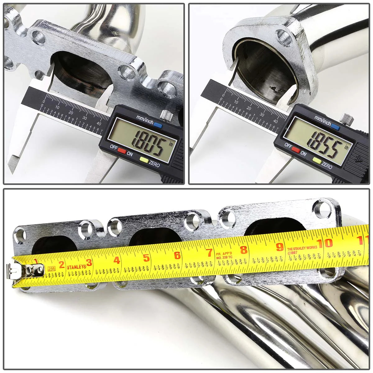 99-00 BMW E46 3-Series 96-00 E39 5-Series 2.5L 2.8L l6 3-1 Exhaust Headers - Stainless Steel
