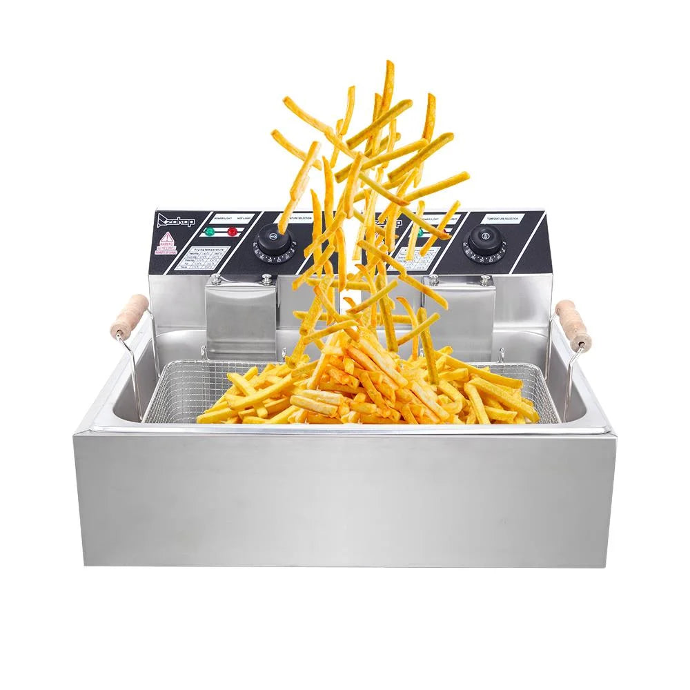 2026 Winado 23.26Qt/22L Large Commercial/Home Commercial Stainless Steel Deep Fryer