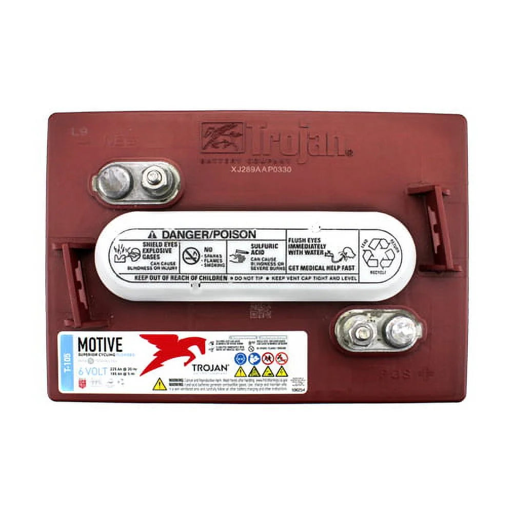 2026 6-Volt Golf Cart Batteries - Trojan Battery 6V/225Ah T-105 (6-Pack, 36V)