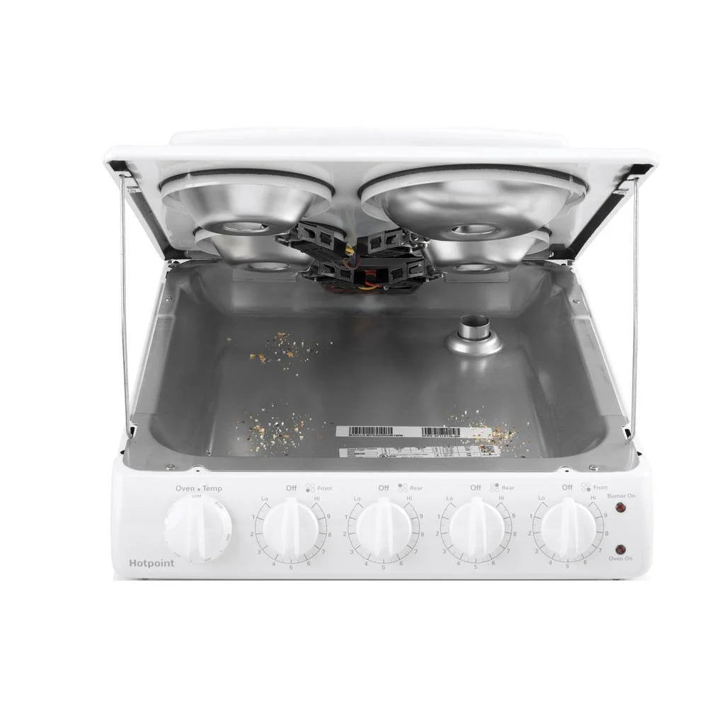 2026 20-inch electric oven with 4 cooking zones, freestanding, in white