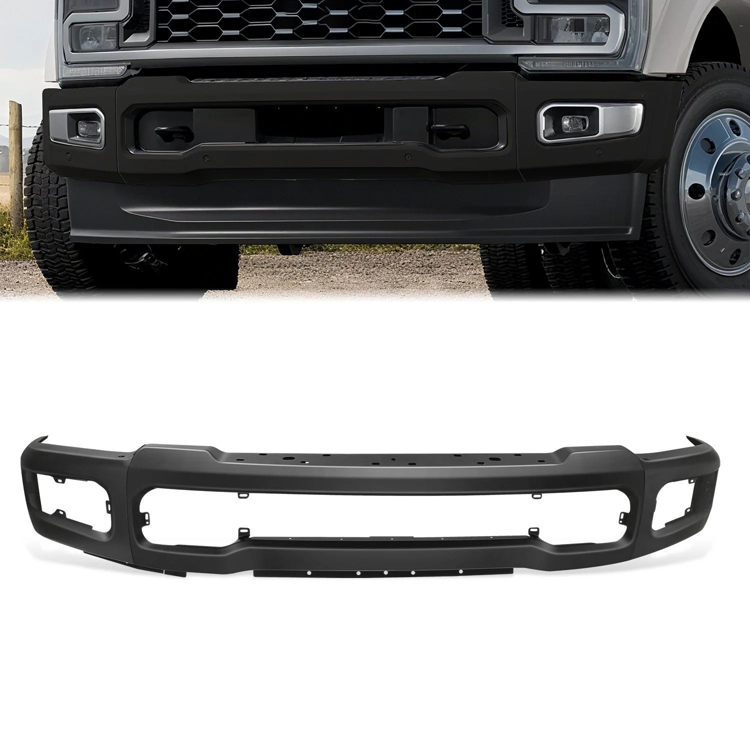 Modular Style Front Bumper w/ Parking Sensor Holes 23-26 Ford F-250 F-350 Super Duty