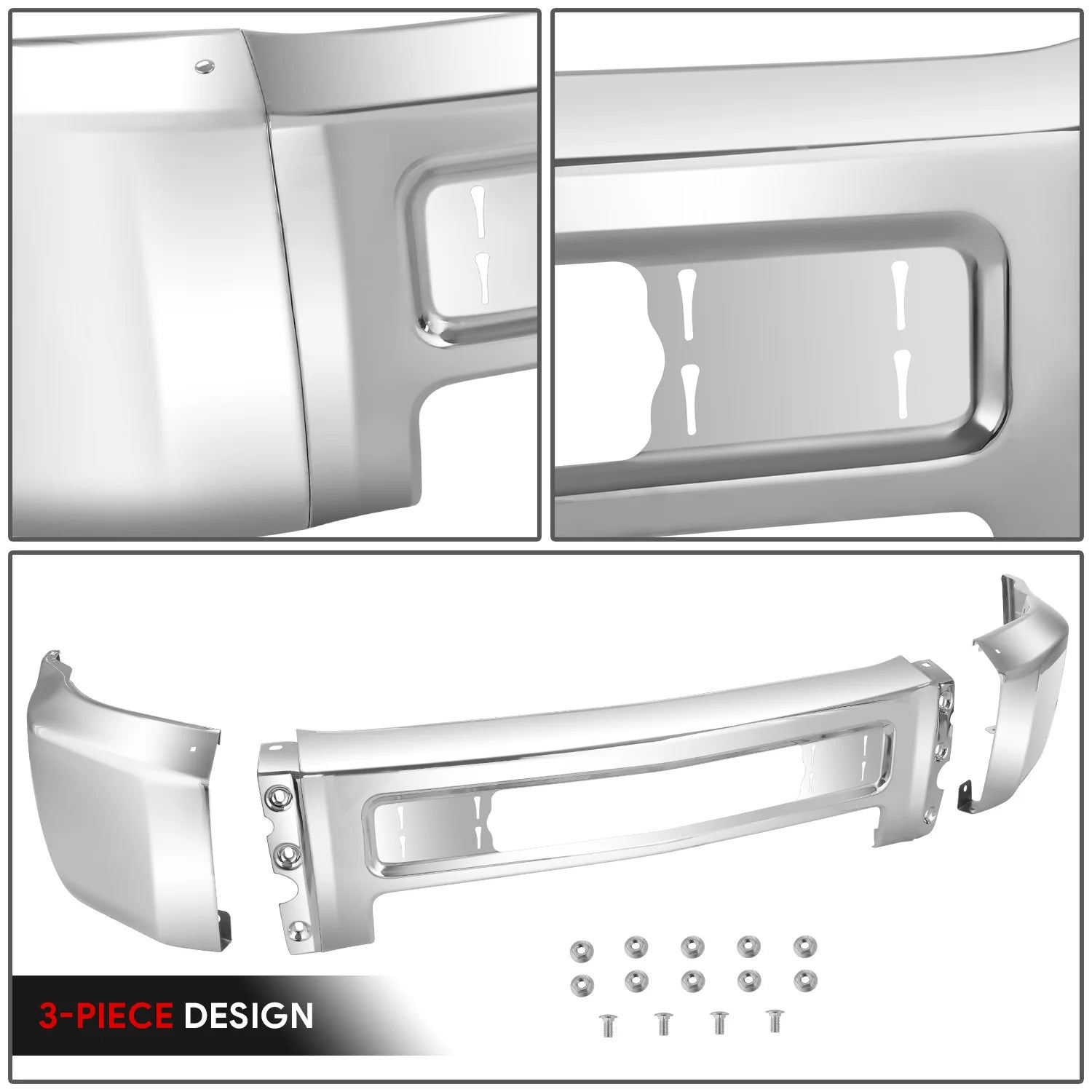Modular Style Front Bumper w/o Parking Sensor Holes15-19 Chevy Silverado 2500 3500 HD