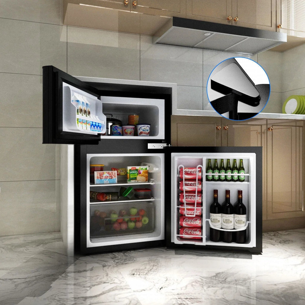 2026 Costway Refrigerator Small Freezer Cooler Fridge Compact 3.2 cu ft. Unit, Grey