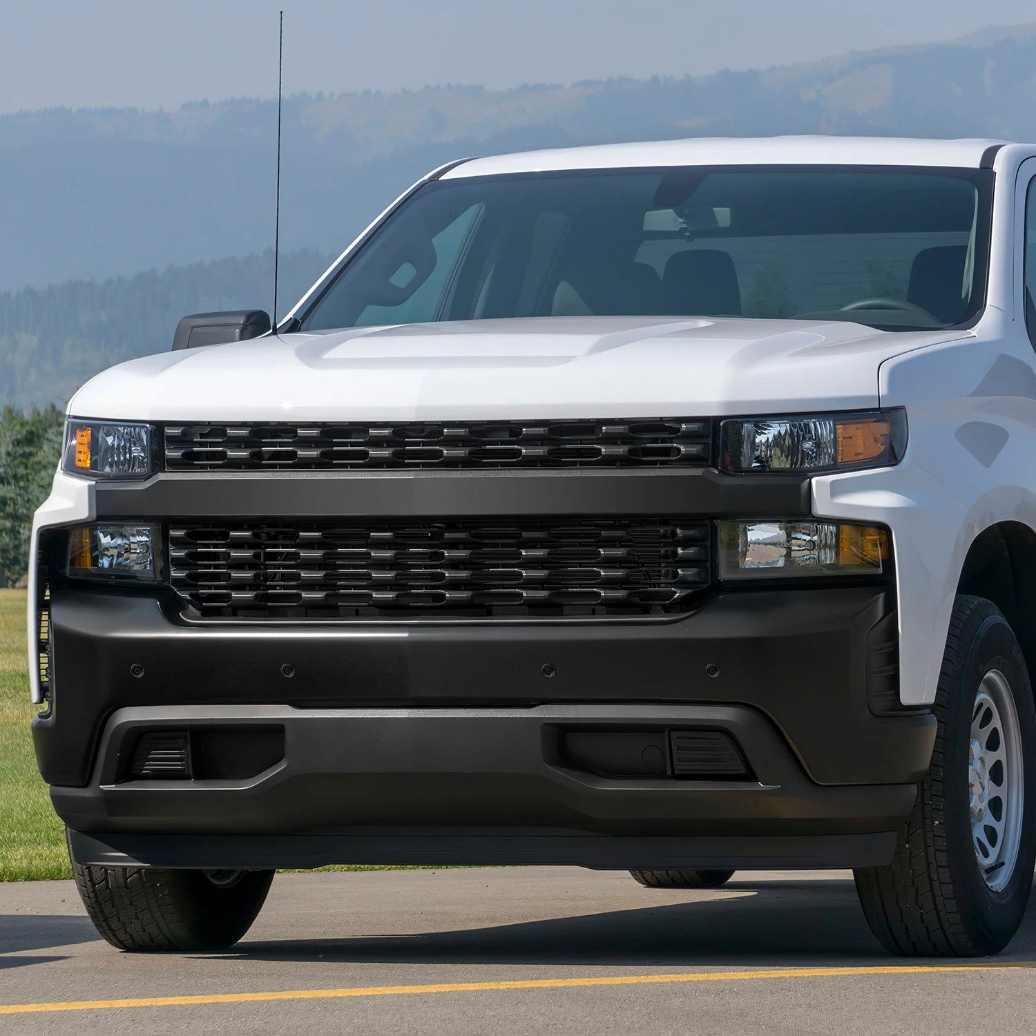 Modular Style Front Bumper w/ Parking Sensor Holes 19-21 Chevy Silverado 1500, 2022 LTD