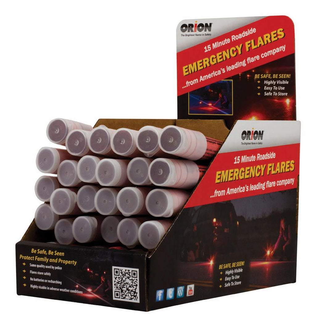 2026 Orion Safety Products 0715 15 Minute Flare, No Spike/No Stand - 72 Count