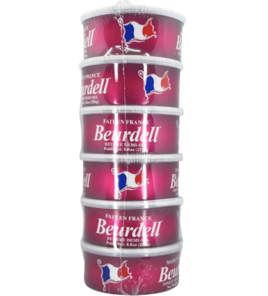 2026 Beurdell Canned French Butter �C 100% Natural Salted Pasteurized Real Butter | Long Shelf Life Emergency Survival Food | Great for Cooking, Baking, RV & Camping | Pull Top Lid | Pack of 24 | France